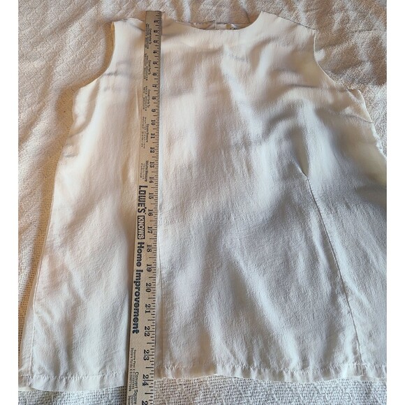 Casual Corner Womens S Silk Ivory Tunic Blouse Cami VTG Careerwear Casual Party - Picture 10 of 10